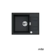 Milo Granitna sudopera Avangard, o90, 58x46cm, Lava stone