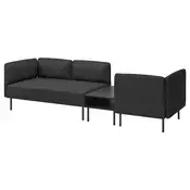 LILLEHEM Modul. sofa trosed s pom. stocicem, Gunnared tamnosiva/metal