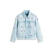 TOMMY HILFIGER Prehodna jakna svetlo modra/temno modra/rdeča