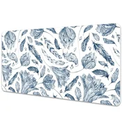 Decormat Namizna podloga Blue leaves 90x45 cm