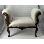 Casa Padrino baroque stool gray/dark brown - Handmade antique style stool - Baroque style stool - Living room furniture in baroque style - Baroque style furniture - Baroque furniture