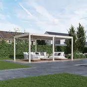 Bioklimatska pergola Antares — Samostoječa/3.6 x 5.3/Ivory krem/Ročni