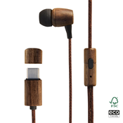Slušalice Energy Sistem Eko Orahovo drvo (USB-C, In-ear, Održivo drvo, Kabel od konoplje, Mikrofon, Control Talk)