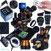 Rosfix Haumea PRO Black Series Mikroskopska Glava – Zoom 6.5–58x, 56x LED Osvetlitev, HDMI Camera, 115 Mm Delovna Razdalja, (5000212287)