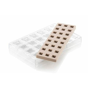 Profesionalni polikarbonatni komplet praline Quadro 24x8,9ml 1,5x2,5x2,5cm - Silikomart