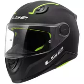 Dječja integralna motociklistička kaciga LS2 FF812, jednobojna mat crna