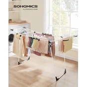 Songmics Stojalo za sušenje oblačil 174x56x96 cm Belo