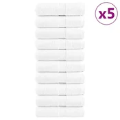 Vidaxl Premium brisače za pranje SOLUND 50 kosov bele 30 x 30 cm 600 g/m2