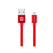 Swissten podatkovni kabel Textile USB / Lightning 0,2 M crveni