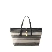 FURLA Nakupovalna torba DEBBY ecru/mornarska
