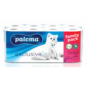 Paloma troslojni toaletni papir Exclusive Soft Decor, 16 rola