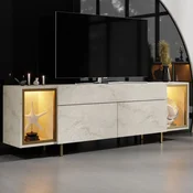 HANAH HOME TV polica Zenith Travertine Gold