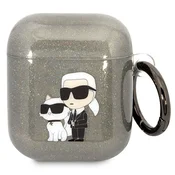 Karl Lagerfeld KARL LAGERFELD AIRPODS 1 2 ETUI Z BLEŠČICAMI KARL&CHOUPETTE ZAŠČITNI DIZAJN