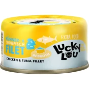 Lucky Lou Extra Food - Piščančji in tunin file v juhi - 70 g