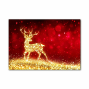 tulup.si Steklena slika Zlata severna Božična dekoracija 100x70 cm