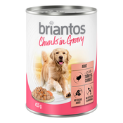 Ekonomično pakiranje Briantos Chunks in Gravy 24 x 415 g - Puretina i mrkva