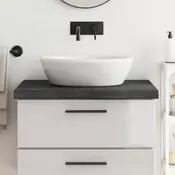 Vidaxl vidaXL Kopalniški pult temno rjave barve 80x60x(2-6) cm masiven les