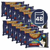 Vrečke FELIX Sensations Sauces, okusen izbor hran v želatini 48x85 g