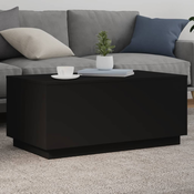 Stolic za kavu s LED svjetlima crni 90 x 50 x 40 cm