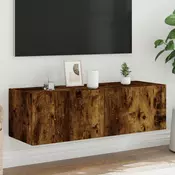 Zidni TV ormaric s LED svjetlima boja hrasta 100 x 35 x 31 cm