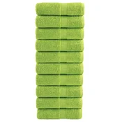 Premium rucnici za goste SOLUND 10 kom. zelene boje jabuke 30x50 cm 600 g/m2