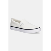 Tommy Hilfiger Tenis superge Th Hi Vulc Core Low Ii Slipon FM0FM05514 Bela