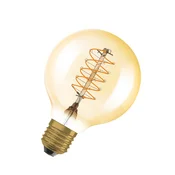 OSRAM LED Vintage 1906, G80, E27, 7 W, zlata, 2.200 K, zatemnitev. - zlato - Steklo