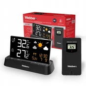 shumee Vremenska postaja Webber WS206 DCF, zunanji termometer, tlak, budilka, POG