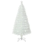 COSTWAY Umetno božično drevo LED 120 cm belo, (5000073597)