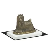 shumee Jorkširski terier, York, York, Yorkie - kipec psa, figurica na belem podstavku, pokal za razstavo psov znamke Art-Dog