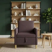Sofa s pohranom Tamno smeda 72 x 78 x 87 cm Poliester