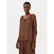 ViCOLO Bluza TD0020 Rjava Loose Fit