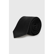 Svilena kravata Michael Kors črna barva