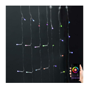 Nedis WIFILXC01C180 - LED RGB zavesa 180xLED/7 funkcija 6m IP65 Wi-Fi Tuya