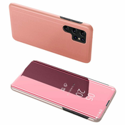 HURTEL Clear view roza etui za telefon Samsung Galaxy S23 Ultra