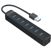 Orico USB hub sa 7 ulaza, USB 3.0, 1,5 m, crna (TWU3-7A-15-BK-EP)