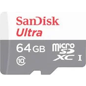 SDXC SANDISK MICRO 64GB ULTRA, 100MB/s, UHS-I, C10, adapter