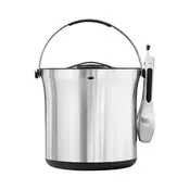 Ice bucket and tong set, stainless steel, SteeL - OXO