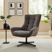 Livetastic FOTELJ, temno siva tekstil