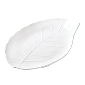 BRANDANI Tanjur za posluživanje Leaf 31x22cm / bijeli / porculan