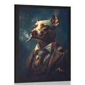 Plakat živalski gangster pes - 20x30 no frame