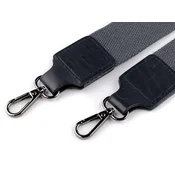 Trak za torbo s karabinkami širine 3,8 cm - modro-siv črn nikelj