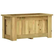 Vidaxl Dvignjeno cvetlično korito 100x50x50 cm impregnirana borovina