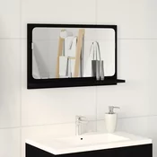 Ogledalo Polica Crni hrast 60 x 10,5 x 37 cm Konstruirano drvo