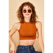 Bianco Lucci Womens Short Crop Blouse