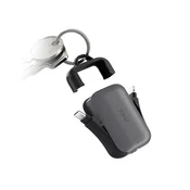 Rolling Square TAU 2 (2. gen) prenosna baterija 2000 mAh – USB-C, Lightning, Micro USB, NFC/QR digitalna vizitka, črna