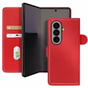 AVIZAR Chesterfield etui za kartice za Samsung Z Fold 7 z magnetnim zavihkom, Rdeča, (5000189115)