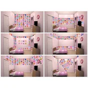 Walltastic WALLTASTIC Dekorativne nalepke DISNEY Collage Pink 64pcs, 43176