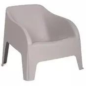 PETRA ARMCHAIR plastični fotelj – siv