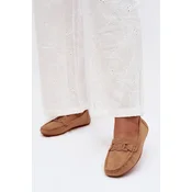 Modni ženski loaferji iz semiša Camel Rabell